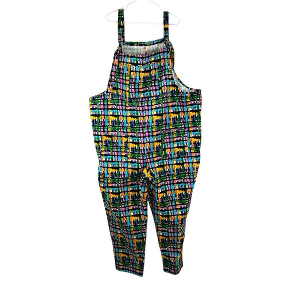 Lucy And Yak Original Dungaree Size 24 R Colorful Vinci Organic Cotton Corduroy - Picture 2 of 10